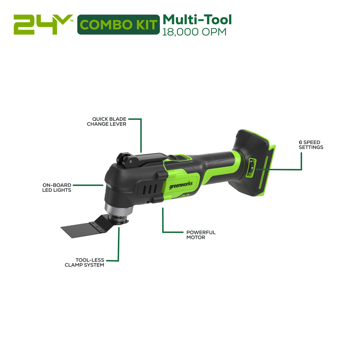Ensemble 24 V d'outils électroportatifs, 4 pièces