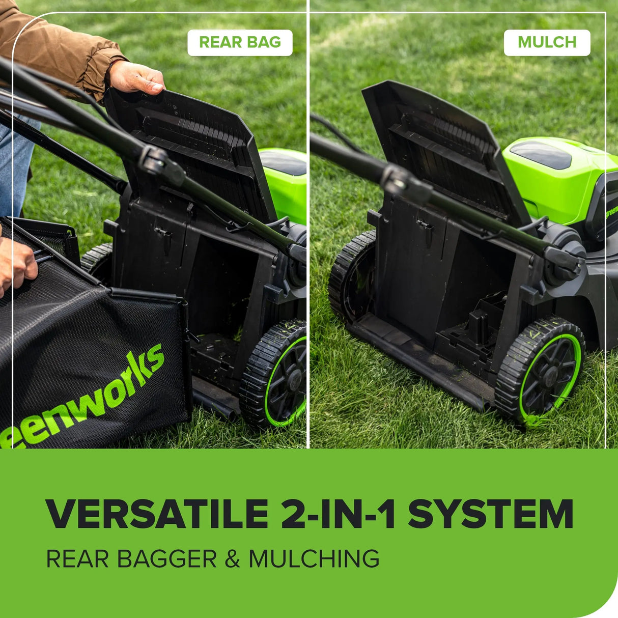 Ensemble 60 V de tondeuse sans balais 17 pouces et souffleur sans balais 610 CFM (pi³/min), batterie 4 Ah et chargeur inclus