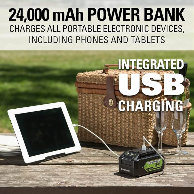 24V 12" Brushless Chainsaw, 4.0Ah USB Battery and Charger Included - CS24L410