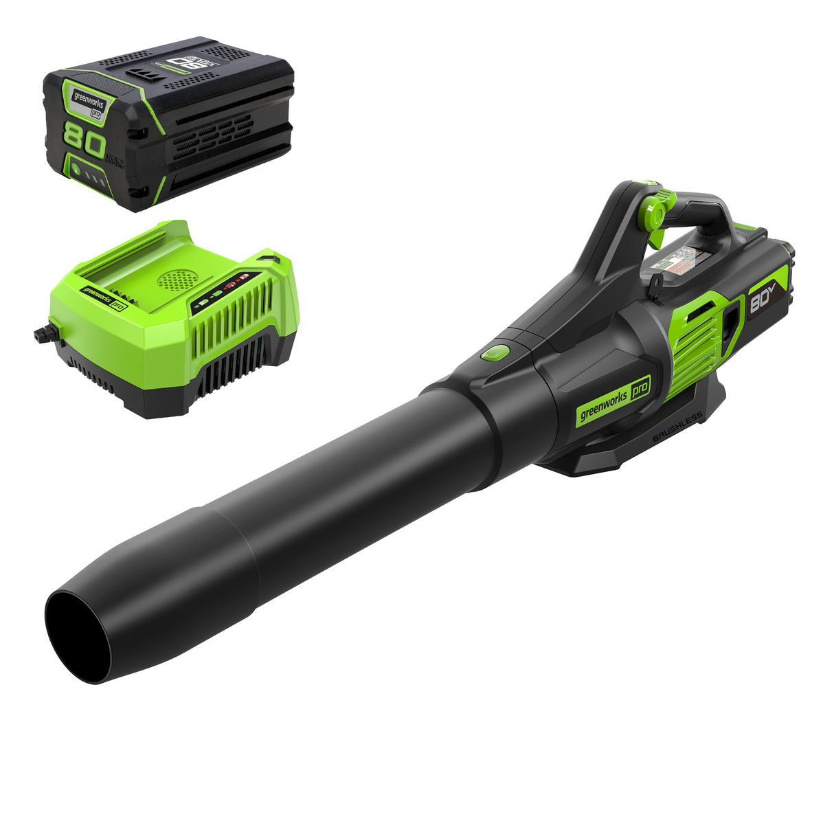 80V 650 CFM - 145 MPH Leaf Blower, 2.0Ah Battery and Charger Included