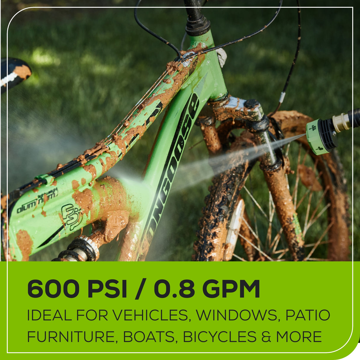 24V 600 PSI Cordless Pressure Washer Kit, (2) 2.0Ah Battery and Charger Included BONUS: Wash Mitt Included