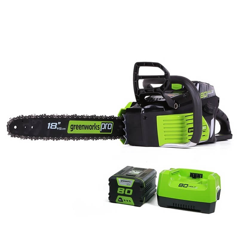 80V 18" Brushless Chainsaw, 2.0Ah Battery and Charger Included