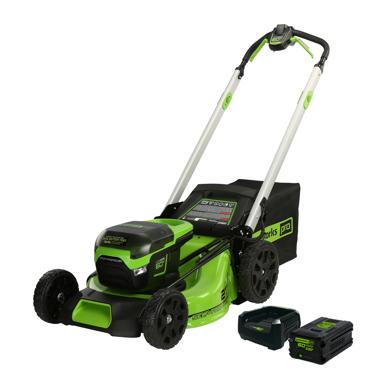 60V 21" Brushless Self-Propelled Lawn Mower, 5.0Ah Battery and Charger Included