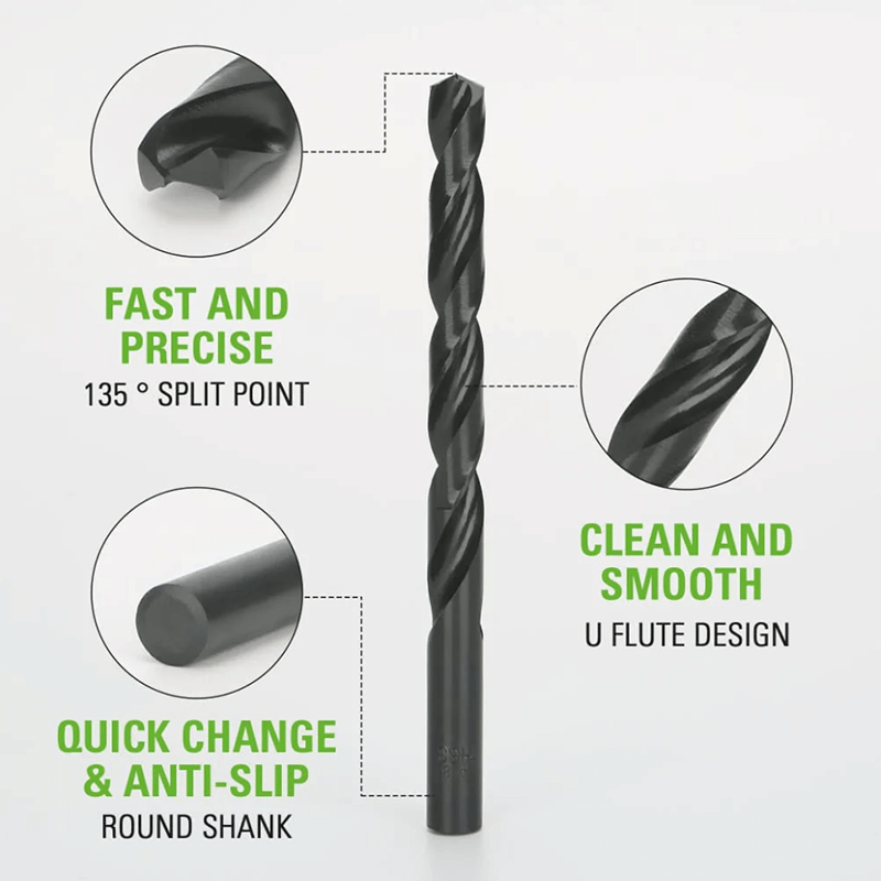 21 PCS Black Oxide Drilling Bit Set