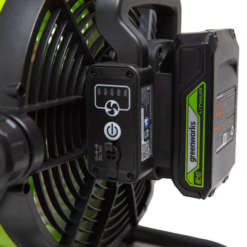 Ventilateur portable 24 V avec batterie USB 2,0 Ah et adaptateur/chargeur secteur