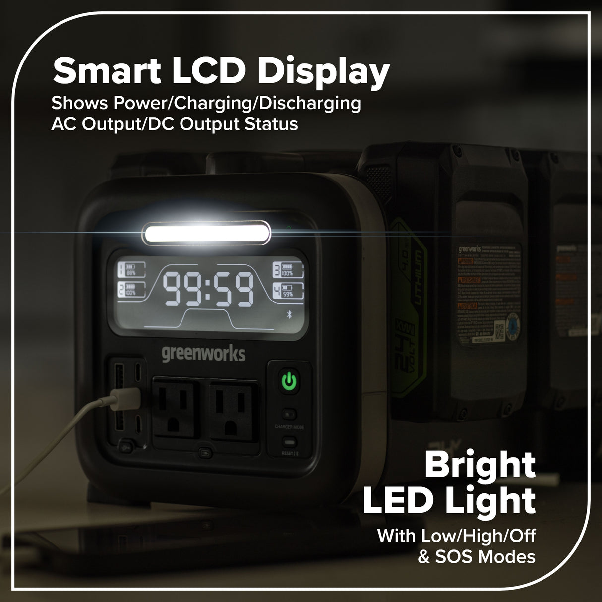 Station d'alimentation portative 24 V, 500 W (Outil seulement)