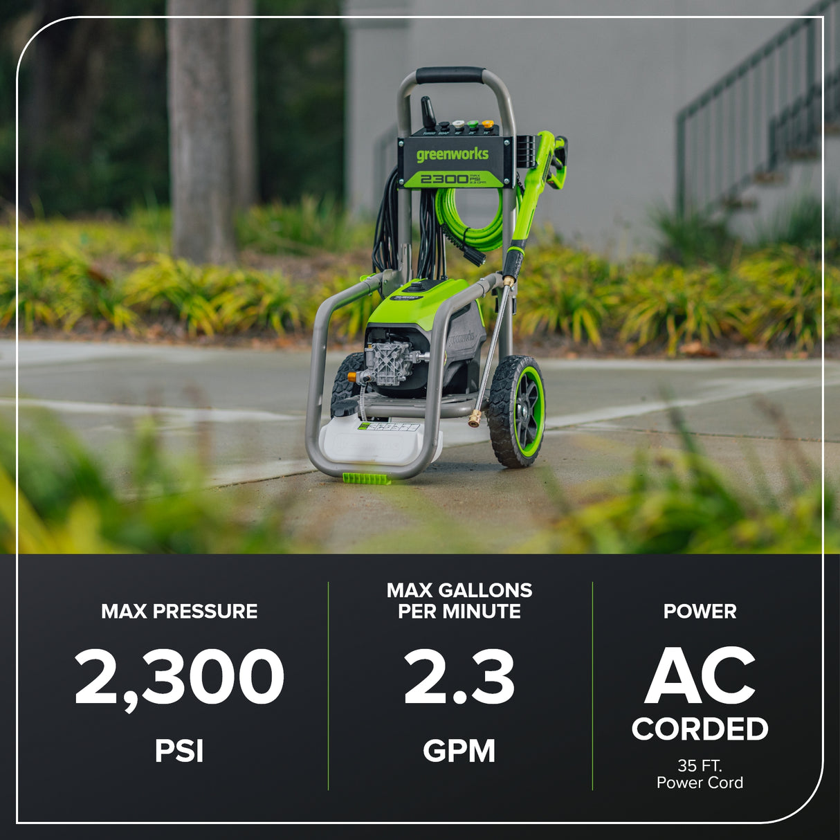 2300 PSI 2.3 GPM Brushless Electric Pressure Washer