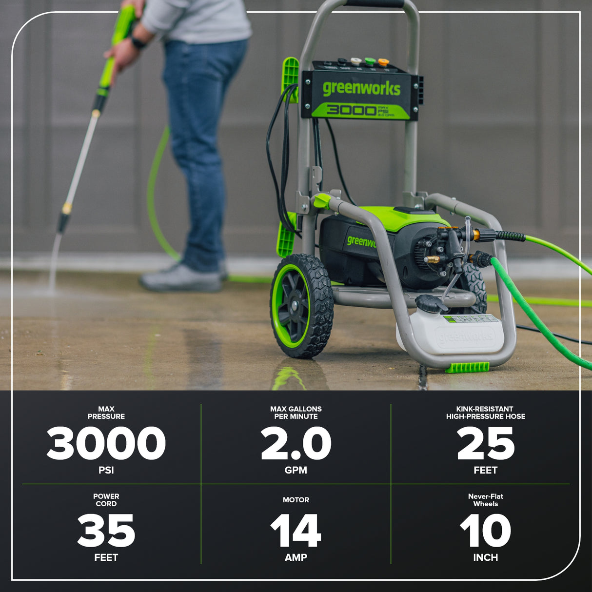 Laveuse à pression électrique de 3000 PSI (lb/po²)