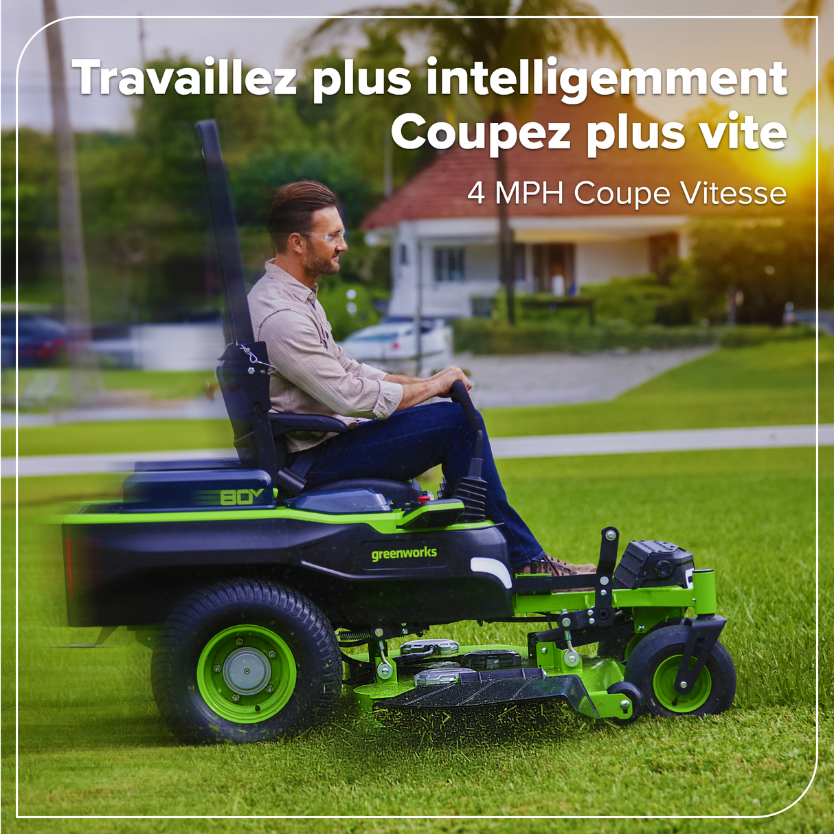 Tondeuse autoportée à rayon de braquage zéro 80 V, 60 pouces Maximus Z, (2) batteries 16,0 Ah, (4) batteries 8,0 Ah et chargeur 1,5 Kw