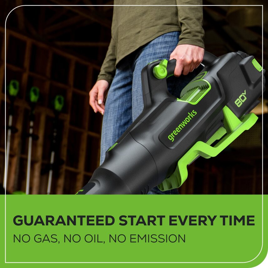 80V 770 CFM 180 MPH Leaf Blower, 4.0Ah Battery and Charger Included