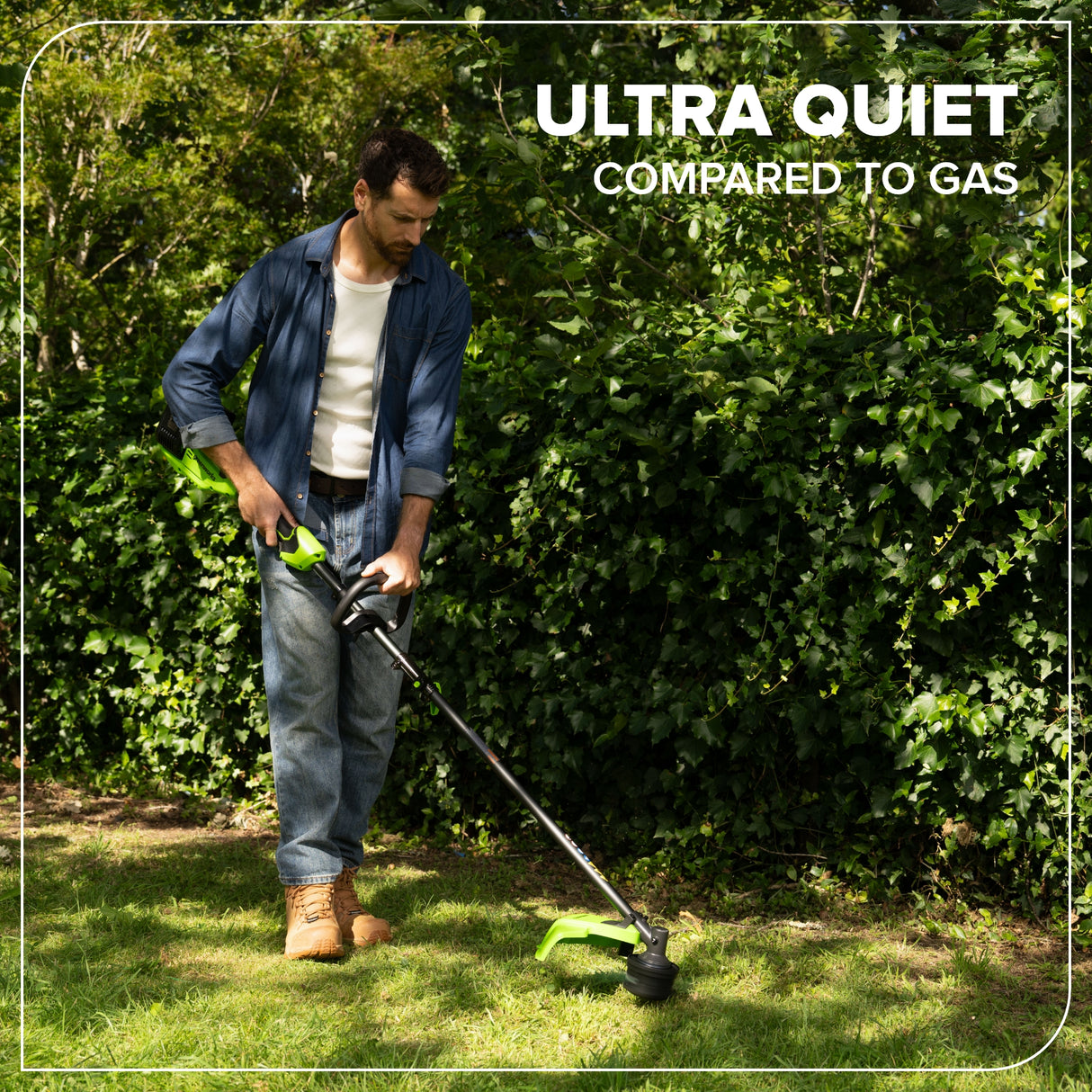 48V (24V x 2) 16" Brushless String Trimmer, (2) 4.0Ah 21700 Batteries and 100W Type-C Charger with (2) 3-FT Cables Included