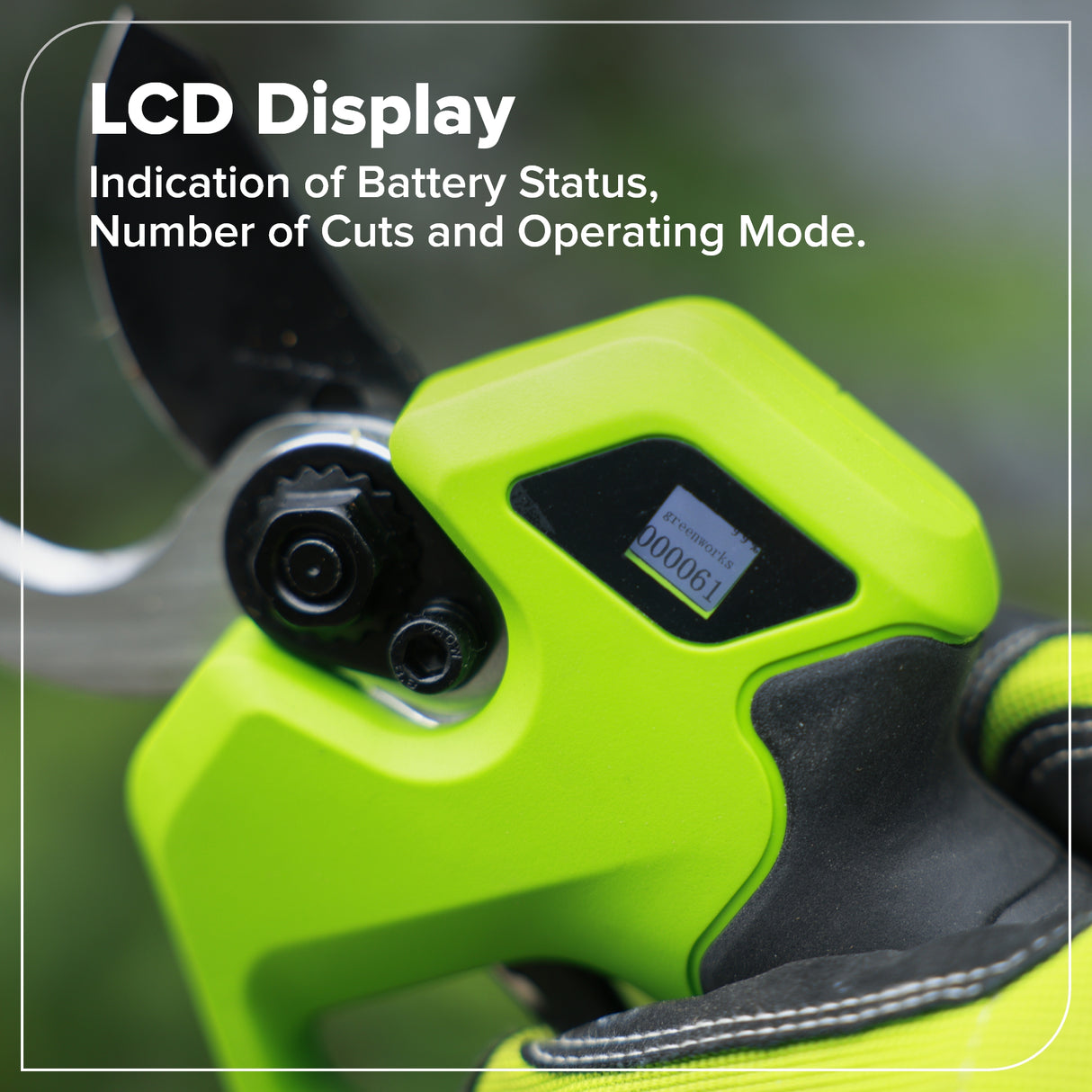 24V Pruning Shears, 2.0Ah Battery and 30W Type-C Charger with 3-ft Cord Included