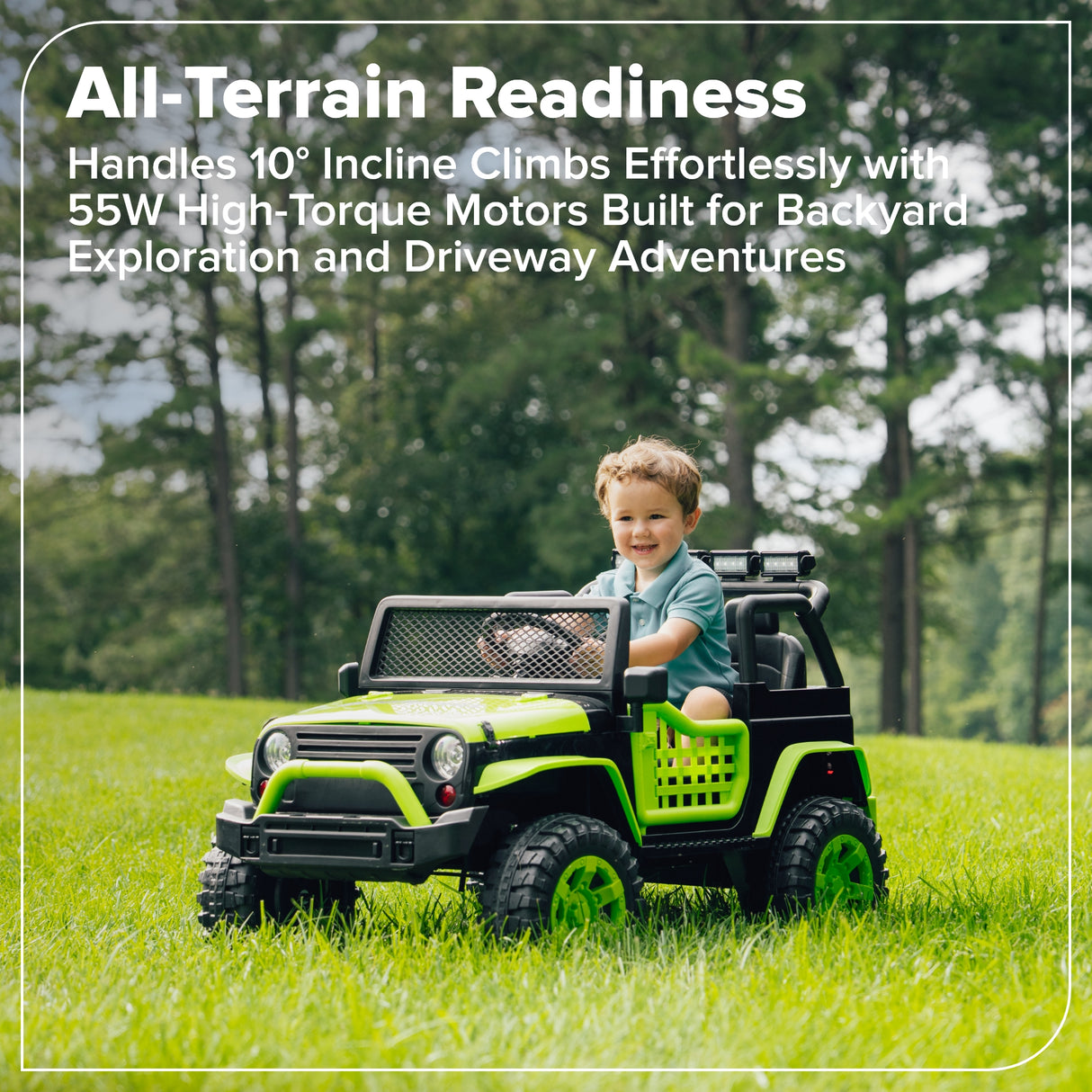 VUS Greenworks de la série Kids Adventure (Aventure pour enfants), batterie 4,0 Ah et chargeur de 30 W inclus