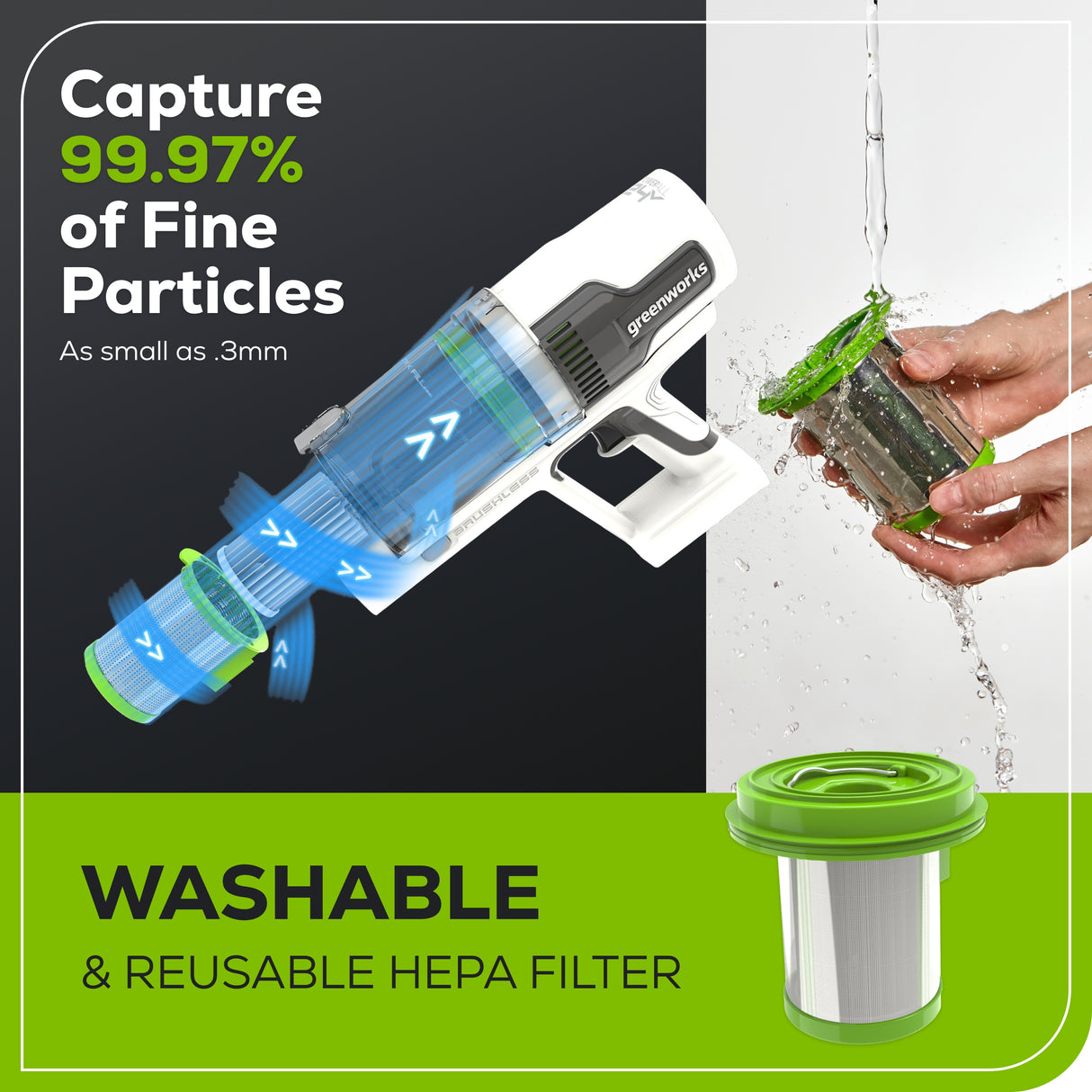 Filtre métallique pour aspirateur-balai