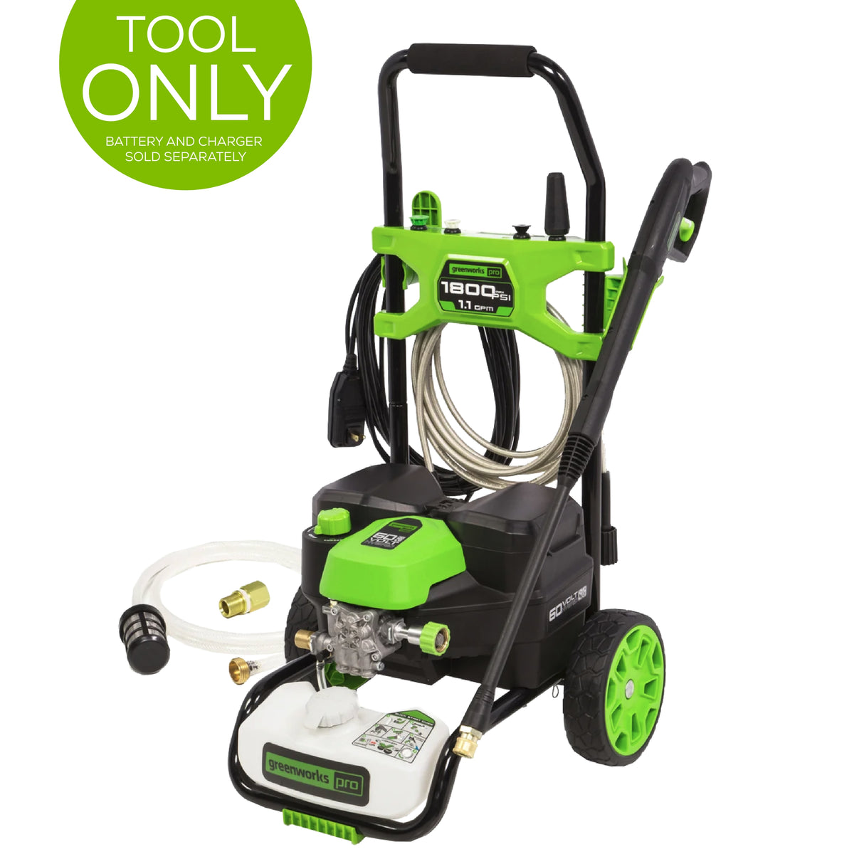 Laveuse à pression hybride 60 V, 1800 PSI (lb/po²) (Outil seulement)