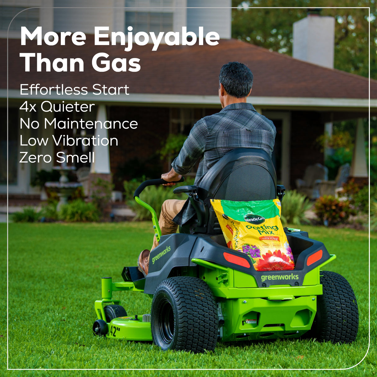 80V 42" CROSSOVERZ Zero Turn Lawn Mower, (4) 5.0Ah Batteries and (600W) Plug in Charger Included | CRZ4282