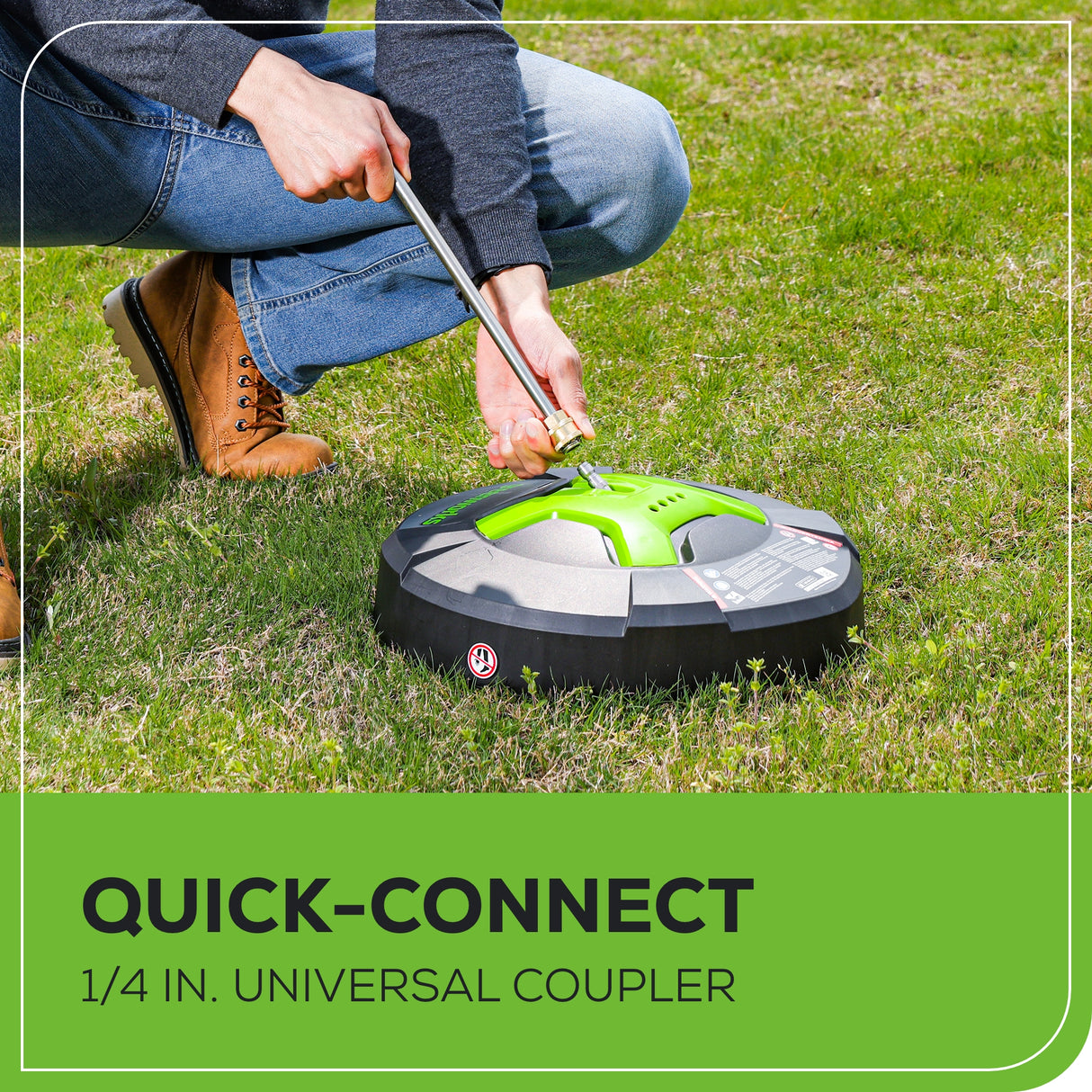 Nettoyeur de surface rotatif universel de 15 pouces
