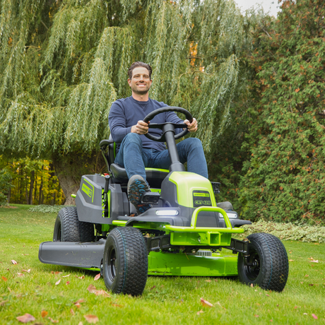 battery riding lawn mower Canada