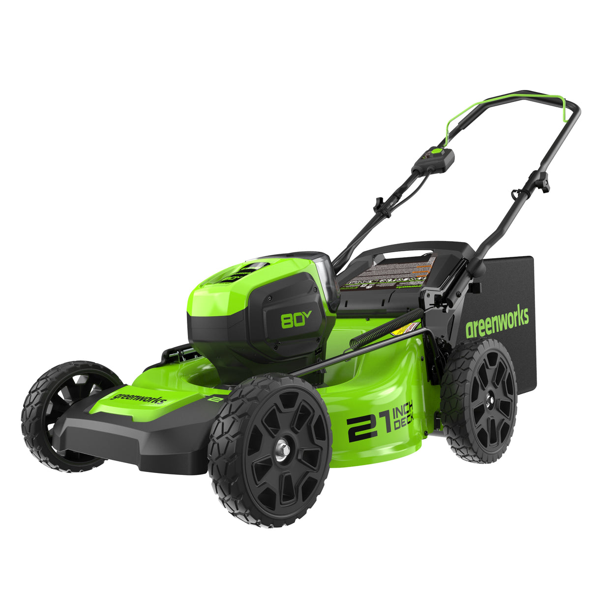 Ensemble 80 V de tondeuse poussée sans balais 21 pouces, coupe-herbe sans balais 16 pouces et souffleur sans balais 730 CFM - 170 MPH, (2) batteries 2,0 Ah et chargeur rapide 4 A inclus