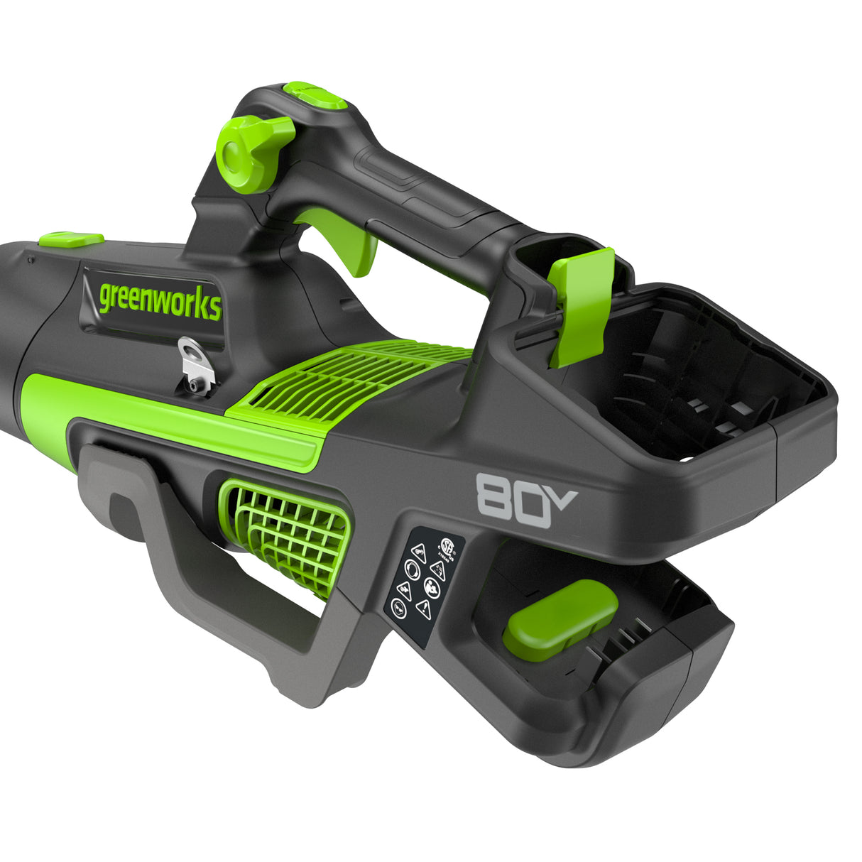 Ensemble 80 V de tondeuse poussée 17 pouces et souffleur 800 CFM (pi³/min) 200 MPH, batterie 4,0 Ah et chargeur 2 A inclus