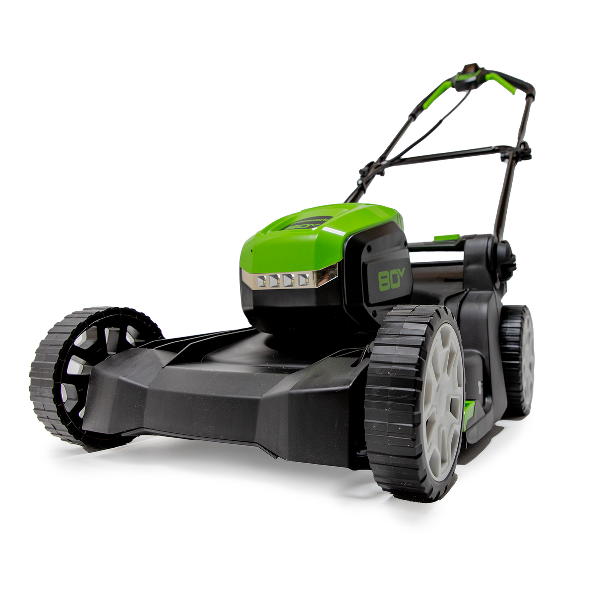 Ensemble 80 V de tondeuse poussée 17 pouces et souffleur 800 CFM (pi³/min) 200 MPH, batterie 4,0 Ah et chargeur 2 A inclus