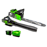 80V 18" Brushless Chainsaw & 80V Brushless Blower Combo Kit, 2.0Ah Battery and Charger Included