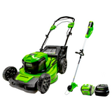 40V 20" Self-Propelled Mower & 40V 12" String Trimmer Combo Kit, 5.0Ah Battery and Charger Included