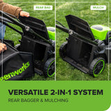 Ensemble 60 V de tondeuse sans balais 17 pouces et souffleur sans balais 610 CFM (pi³/min), batterie 4 Ah et chargeur inclus