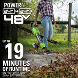 48V (24V x 2) 515 CFM - 125 MPH  Leaf Blower, (2)  2.0Ah USB Batteries and 4A Dual Port Charger Included