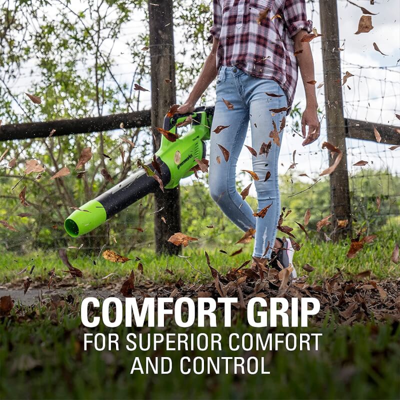 48V (24V x 2) 515 CFM - 125 MPH  Leaf Blower, (2)  2.0Ah USB Batteries and 4A Dual Port Charger Included