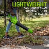 48V (24V x 2) 515 CFM - 125 MPH  Leaf Blower, (2)  2.0Ah USB Batteries and 4A Dual Port Charger Included
