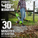 Souffleur à feuilles sans balais 48 V (24V x 2), 140 MPH - 585 CFM (pi³/min), (2) batteries USB 4,0 Ah et chargeur double port inclus – BL48L4410