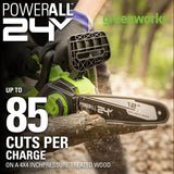 24V 12" Brushless Chainsaw, 4.0Ah USB Battery and Charger Included - CS24L410