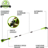24V 8" Pole Saw, 2.0Ah Battery and Charger Included, PS24B210