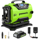 24V Cordless Battery Inflator, 2.0Ah Battery & Charger Included