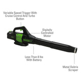60V 20" Brushless Snow Thrower & 60V 140 MPH - 540 CFM Jet Blower Combo Kit, 4.0Ah Battery and Charger Included