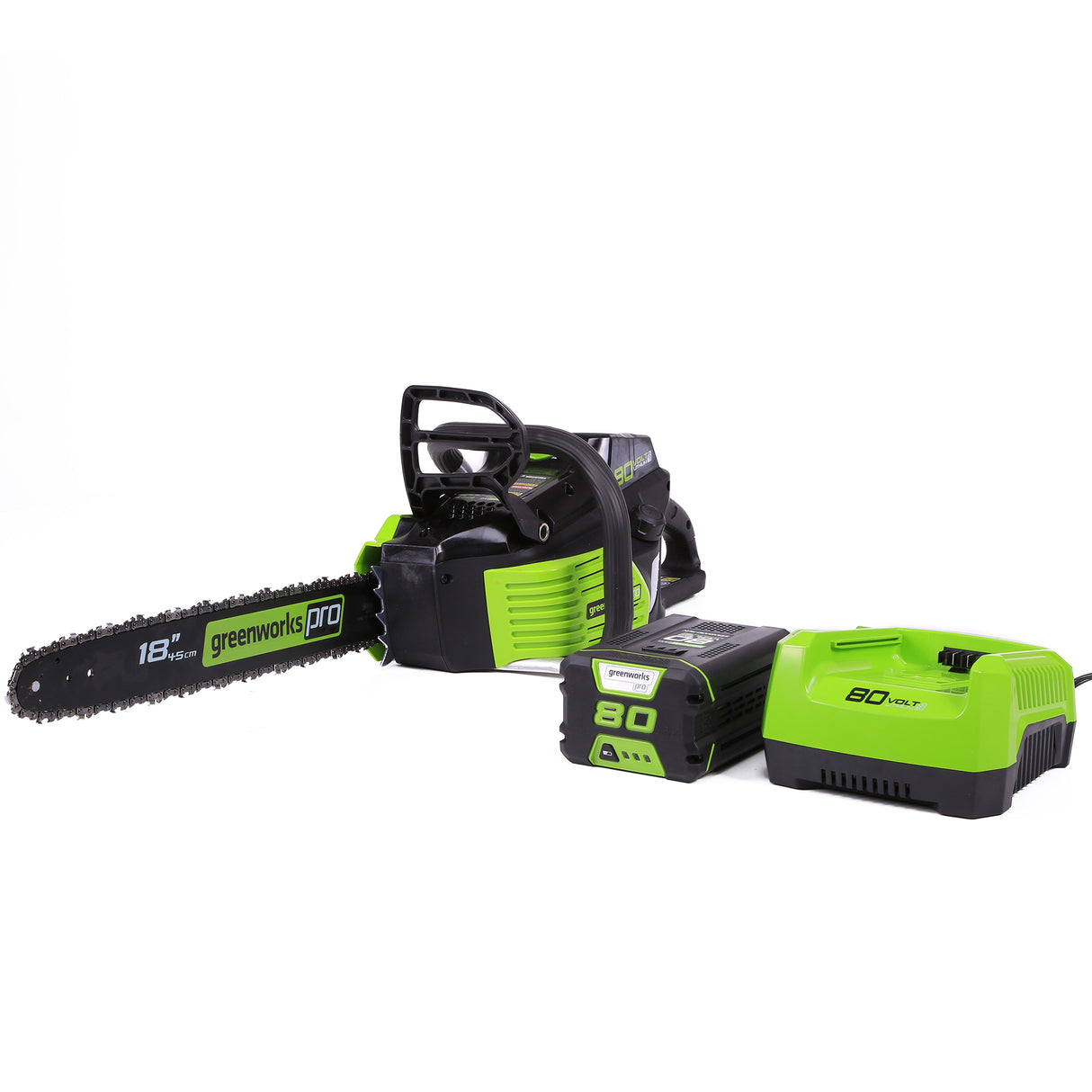 80V 18" Brushless Chainsaw, 2.0Ah Battery and Charger Included