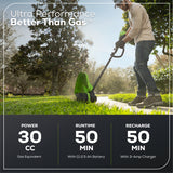 60V 16" Carbon Fiber Shaft String Trimmer, 2.5 Ah Battery & 3A Charger Included