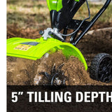 60V 8" Brushless Cultivator, 2.5Ah Battery and Charger Included