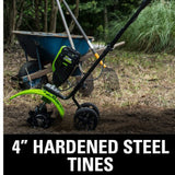 60V 8" Brushless Cultivator, 2.5Ah Battery and Charger Included