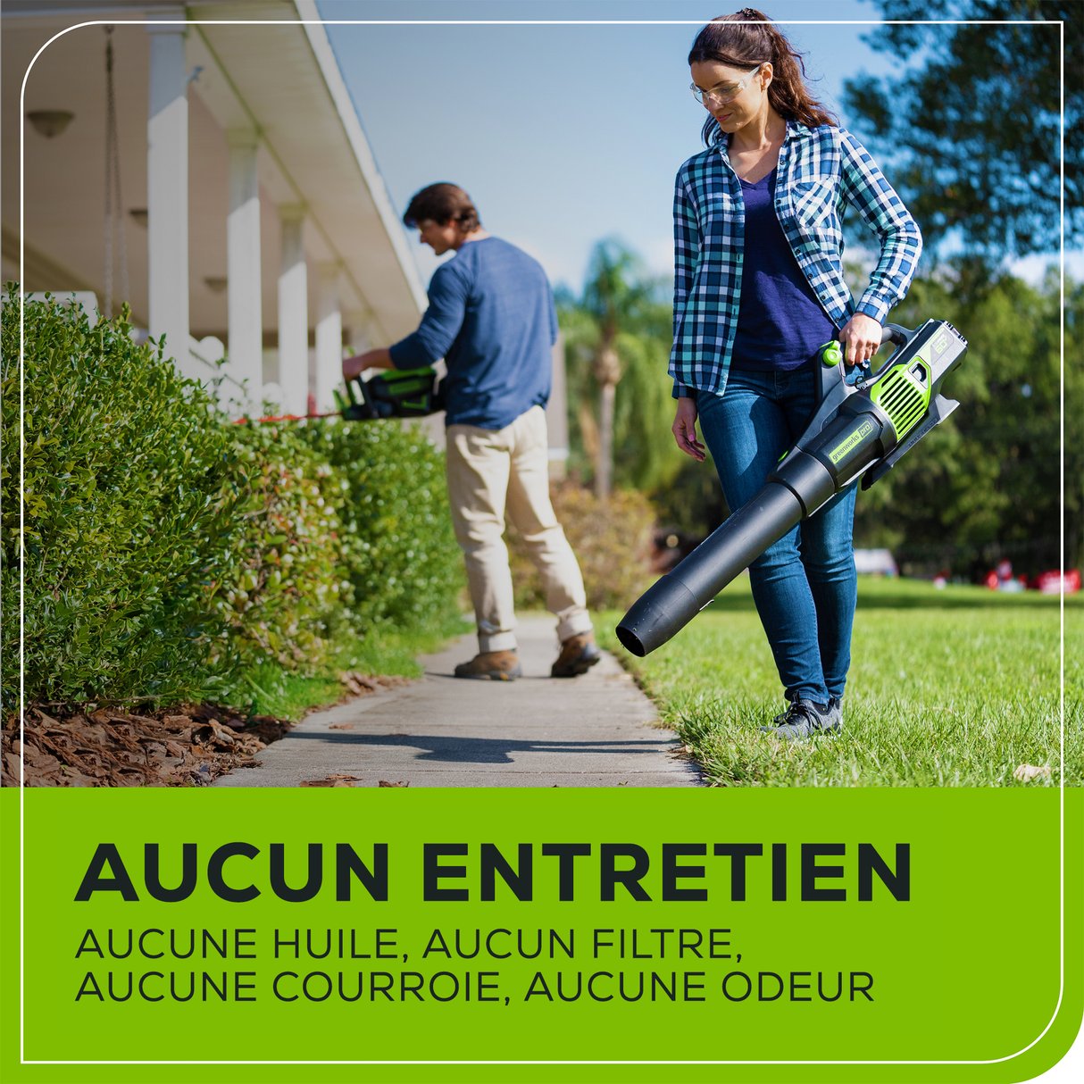 Souffleur à feuilles sans fil 60 V, 610 CFM (pi³/min) - 130 MPH, batterie 2,5 Ah et chargeur inclus