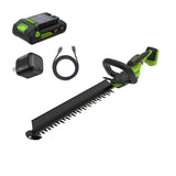 Taille-haie à batterie 24 V, 20 pouces, batterie 2,0 Ah et chargeur 30 W inclus