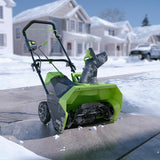 60V 20" Brushless Snow Thrower & 60V 140 MPH - 540 CFM Jet Blower Combo Kit, 4.0Ah Battery and Charger Included