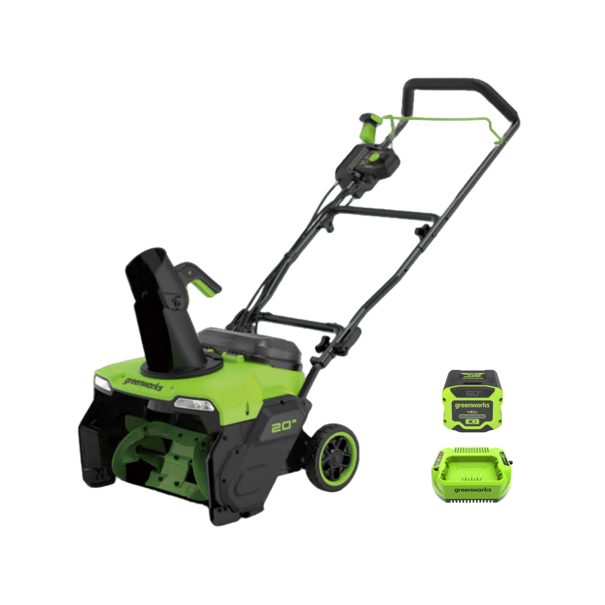 60V 20" Brushless Snow Thrower, 4.0Ah Battery and Charger Included