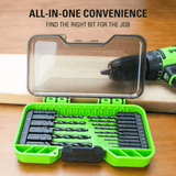 14 PC Black Oxide Drilling Bit Set