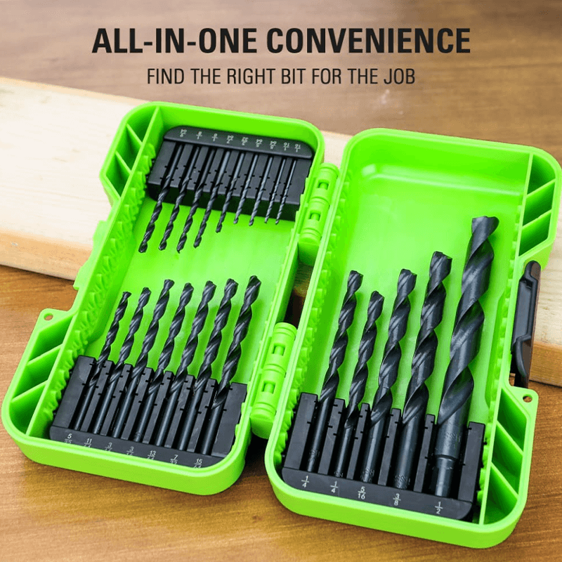21 PCS Black Oxide Drilling Bit Set