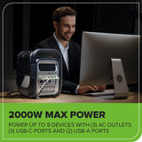 80V 2000W 4-Slot Inverter Portable Power Station (Tool Only)