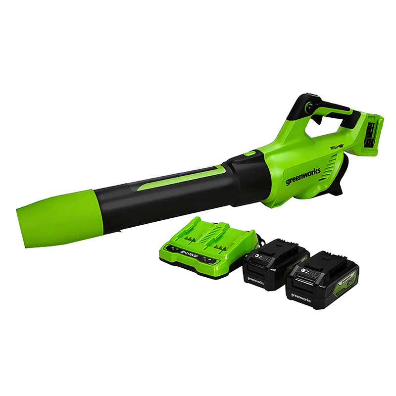 48V (24V x 2) 515 CFM - 125 MPH  Leaf Blower, (2)  2.0Ah USB Batteries and 4A Dual Port Charger Included