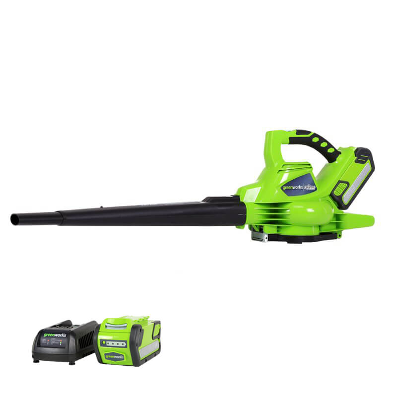 Souffleur/Aspirateur à feuilles sans balais 40 V, 185 MPH – 340 CFM (pi³/min), batterie 4,0 Ah et chargeur inclus – 24222