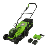 48V (24V x 2) 14" Lawn Mower, (2) 4.0Ah Battery and Charger Included